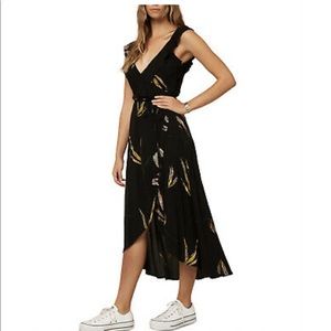 O’Neill Alana printed high-low wrap dress
